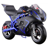 MotoTec MotoTec - MotoTec Cali Gas Pocket Bike 40cc 4-Stroke Blue | MT-GP-Cali_Blue