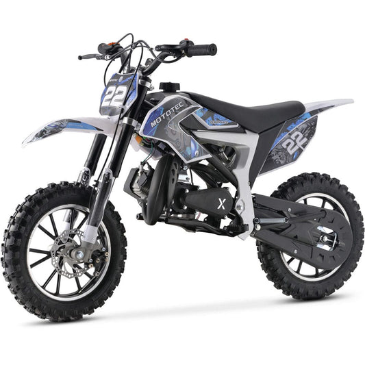 MotoTec MotoTec - MotoTec Demon 50cc 2-Stroke Kids Gas Dirt Bike Blue | MT-DB-50cc-Demon_Blue