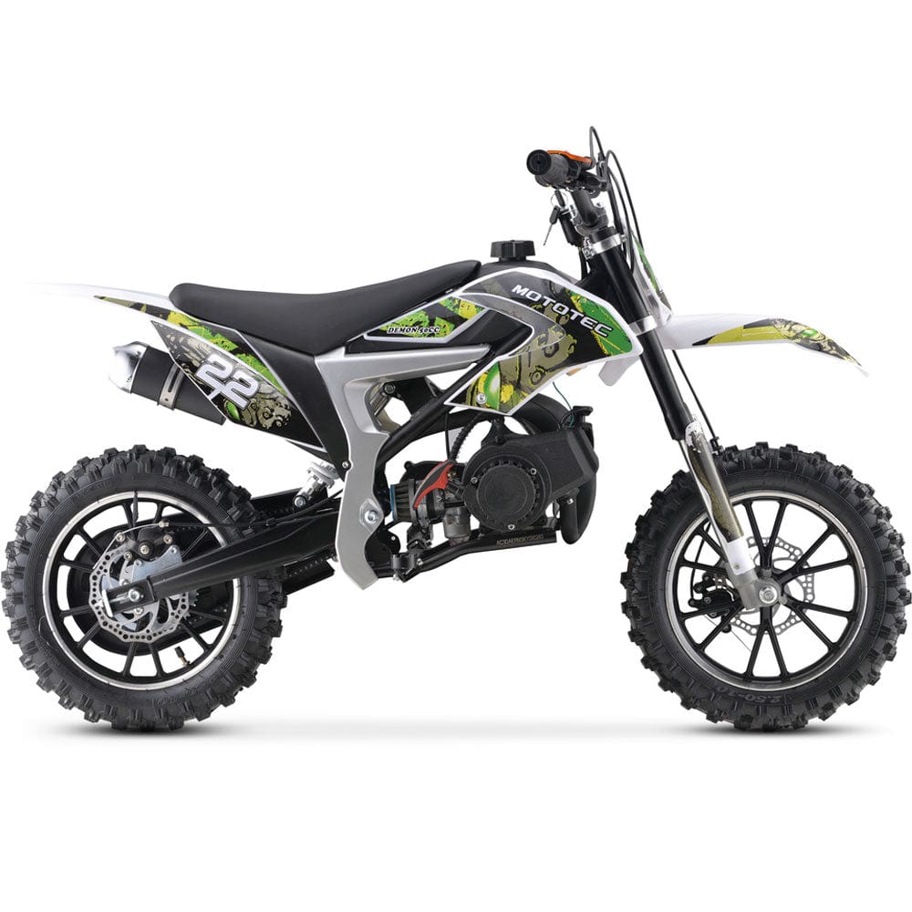 MotoTec MotoTec - MotoTec Demon 50cc 2-Stroke Kids Gas Dirt Bike Green | MT-DB-50cc-Demon_Green