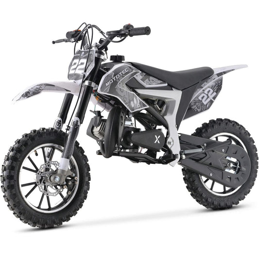 MotoTec MotoTec - MotoTec Demon 50cc 2-Stroke Kids Gas Dirt Bike White | MT-DB-50cc-Demon_White