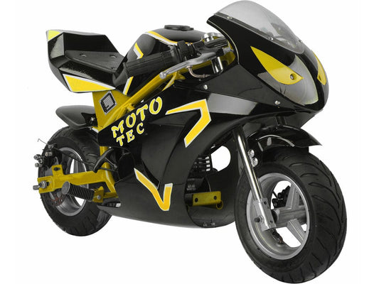 MotoTec MotoTec - MotoTec Gas Pocket Bike GT 49cc 2-Stroke Yellow | MT-Gas-GT_Yellow