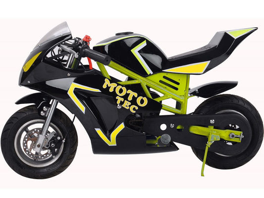 MotoTec MotoTec - MotoTec Gas Pocket Bike GT 49cc 2-Stroke Yellow | MT-Gas-GT_Yellow