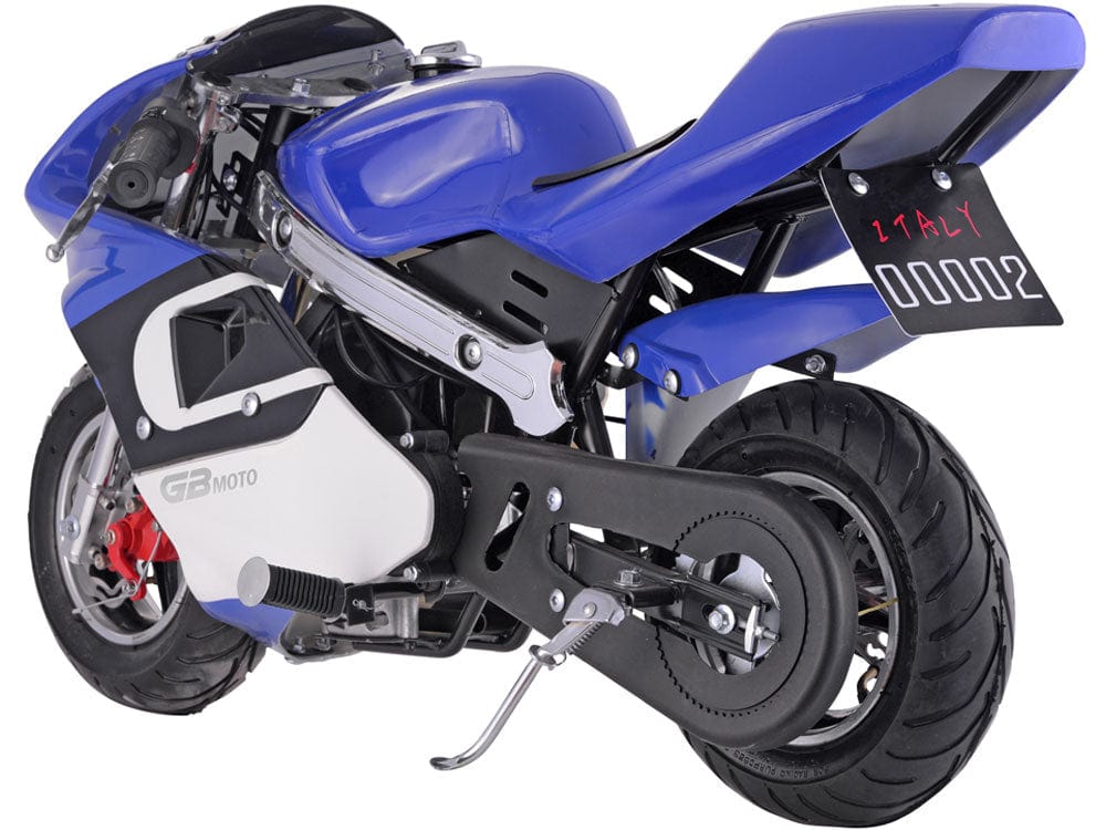 MotoTec MotoTec - MotoTec GBmoto Gas Pocket Bike 40cc 4-Stroke Blue | MT-GP-GBmoto_Blue
