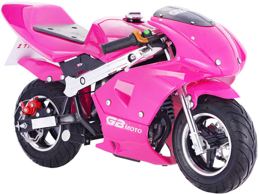 MotoTec MotoTec - MotoTec GBmoto Gas Pocket Bike 40cc 4-Stroke Pink | MT-GP-GBmoto_Pink