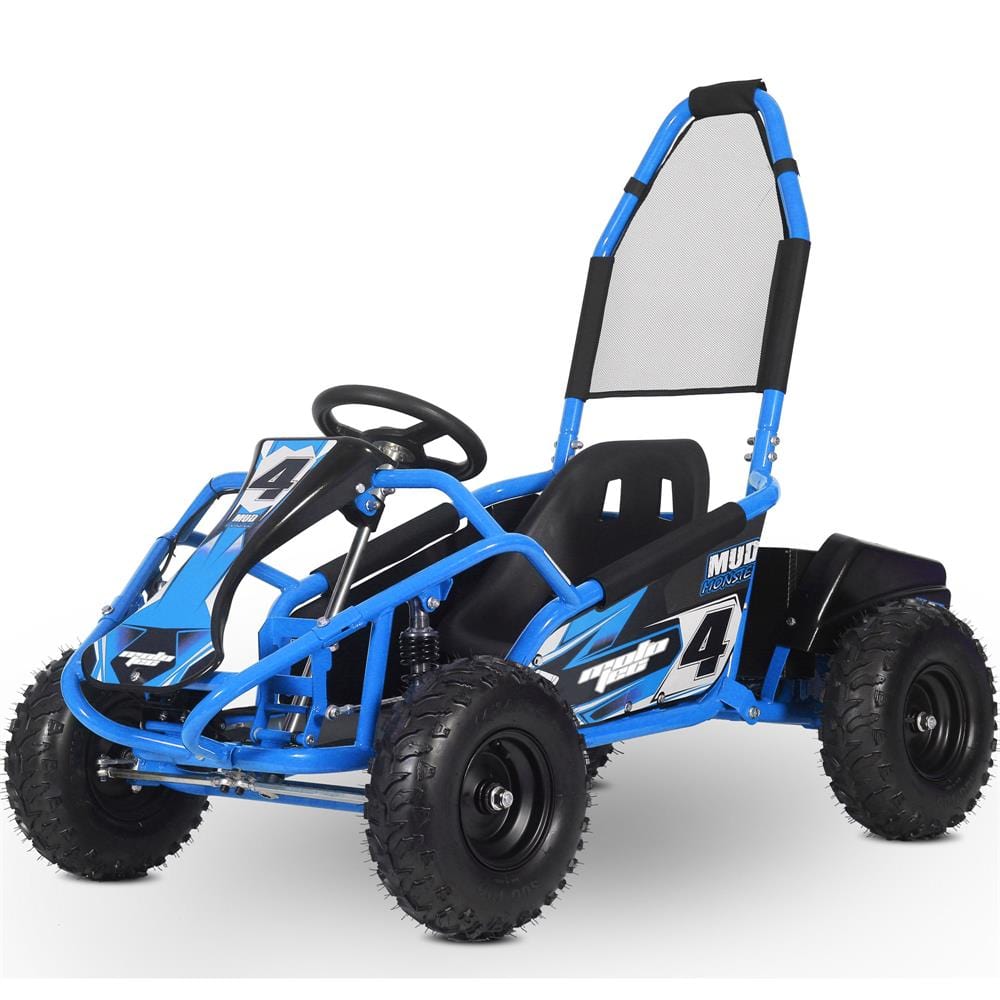 MotoTec MotoTec - MotoTec Mud Monster Kids Electric 48v 1000w Go Kart Full Suspension Blue | MT-GK-Mud-1000w_Blue