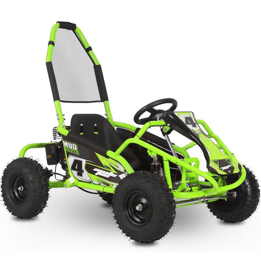 MotoTec MotoTec - MotoTec Mud Monster Kids Gas Powered 98cc Go Kart Full Suspension Green | MT-GK-Mud-98cc_Green
