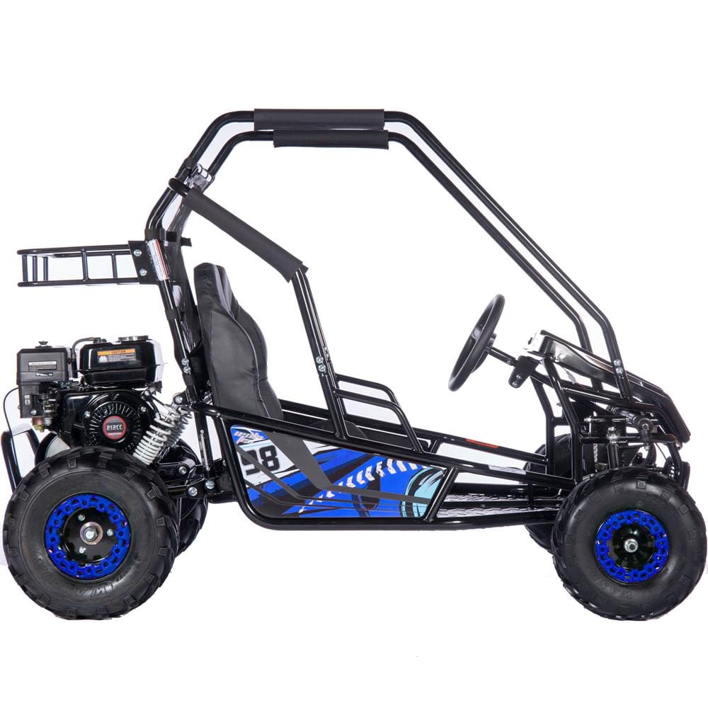 MotoTec MotoTec - MotoTec Mud Monster XL 212cc 2 Seat Go Kart Full Suspension Blue | MT-GK-Mud-XL-212cc_Blue