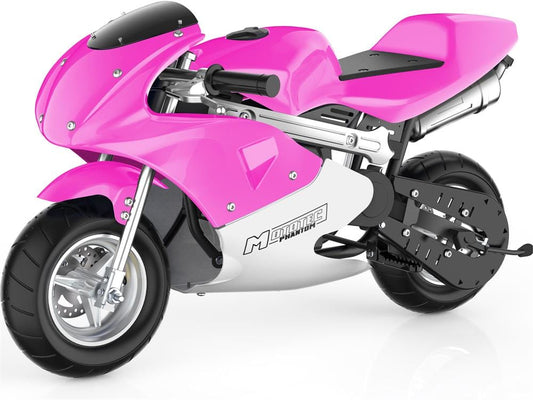 MotoTec MotoTec - MotoTec Phantom Gas Pocket Bike 49cc 2-Stroke Pink | MT-Phantom-49cc_Pink