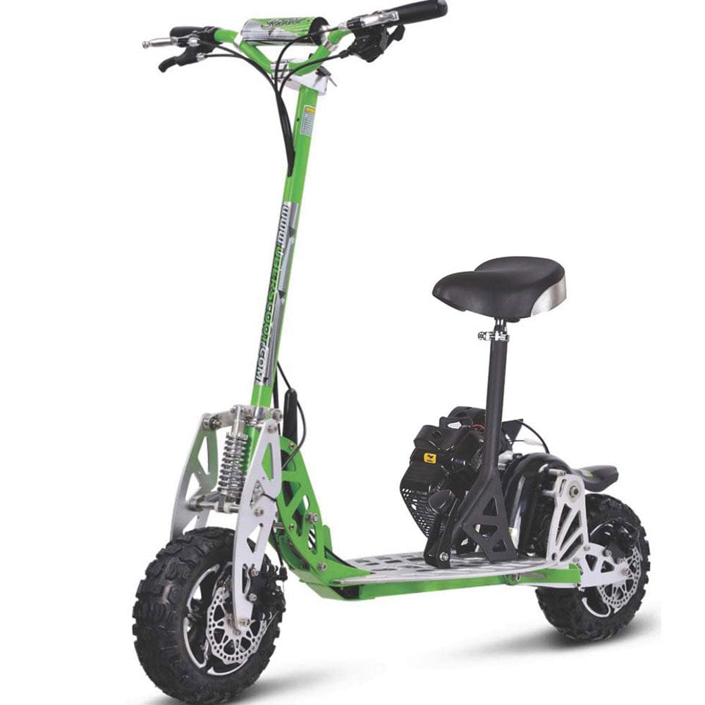 MotoTec MotoTec - MotoTec/UberScoot 70x 2-Speed Gas Scooter Green | Evo-70x_Green