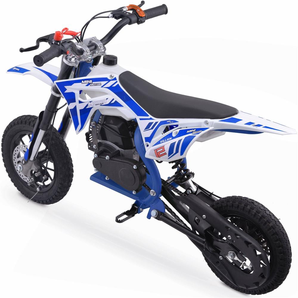 MotoTec MotoTec - MotoTec Villain 52cc 2-Stroke Kids Gas Dirt Bike Blue | MT-DB-52cc-Villain_Blue