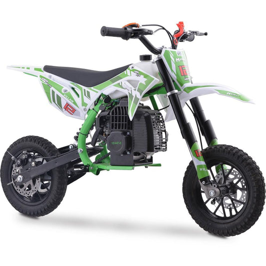 MotoTec MotoTec - MotoTec Villain 52cc 2-Stroke Kids Gas Dirt Bike Green | MT-DB-52cc-Villain_Green