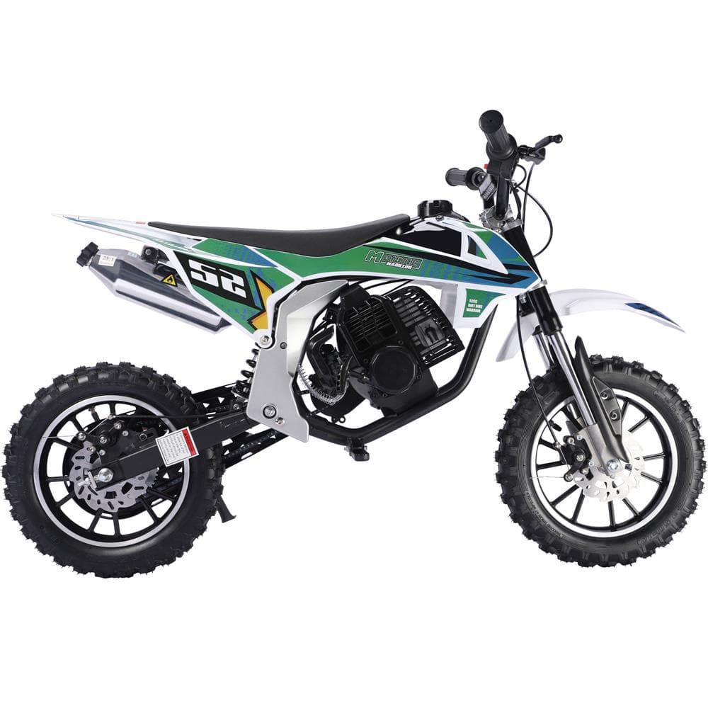 MotoTec MotoTec - MotoTec Warrior 52cc 2-Stroke Kids Gas Dirt Bike Green | MT-DB-52cc-Warrior_Green