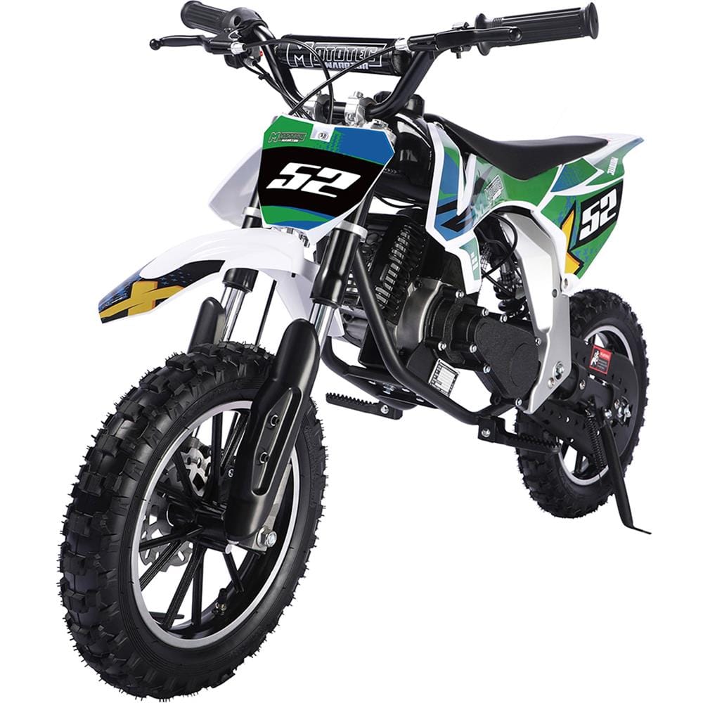 MotoTec MotoTec - MotoTec Warrior 52cc 2-Stroke Kids Gas Dirt Bike Green | MT-DB-52cc-Warrior_Green