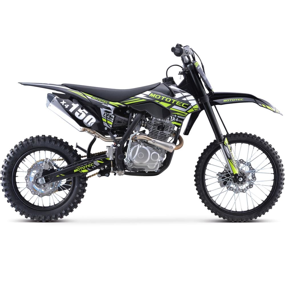 MotoTec MotoTec - MotoTec X4 150cc 4-Stroke Gas Dirt Bike Black | MT-DB-X4-150cc_Black