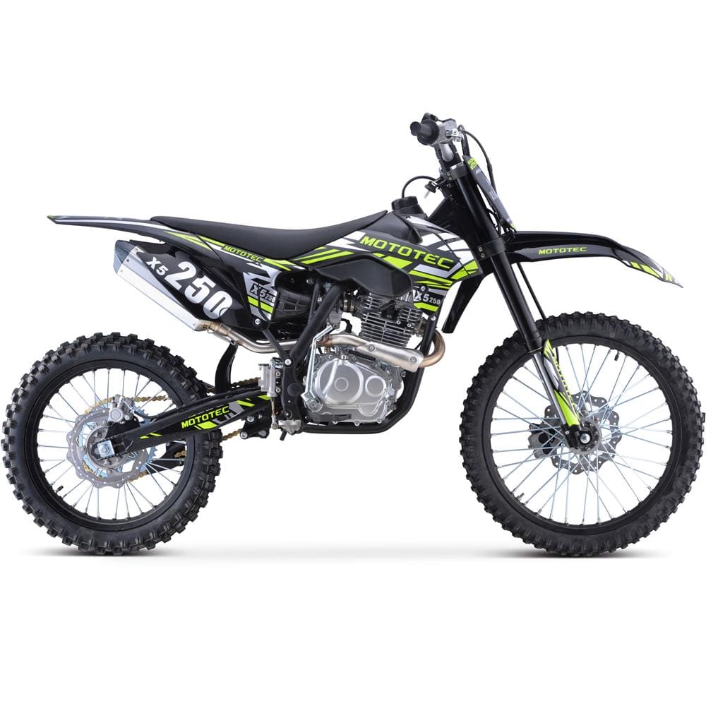MotoTec MotoTec - MotoTec X5 250cc 4-Stroke Gas Dirt Bike Black | MT-DB-X5-250cc_Black