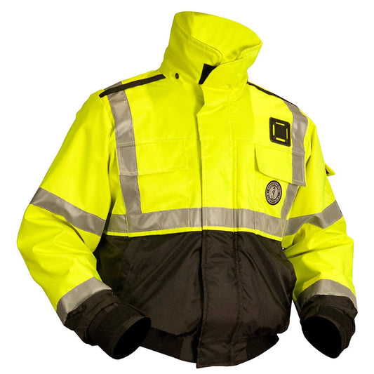 Mustang Survival Flotation Coats/Pants Mustang Classic Flotation Bomber Jacket ANSI - Hi-Vis Fluorescent Yellow/Green - XXL [MJ6214T3-239-XXL-206]