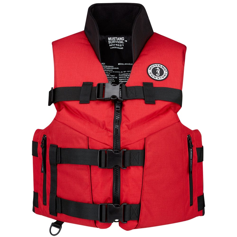 Mustang Survival Personal Flotation Devices Mustang ACCEL 100 Fishing Foam Vest Red/Black - XXL [MV4626-123-XXL-216]