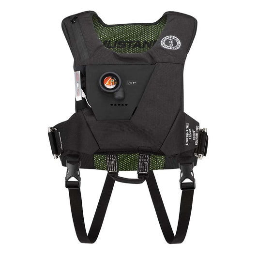 Mustang Survival Personal Flotation Devices Mustang EP 38 Ocean Racing Hydrostatic Inflatable Vest - Black/Fluorescent Yellow-Green [MD6284-263-0-202]