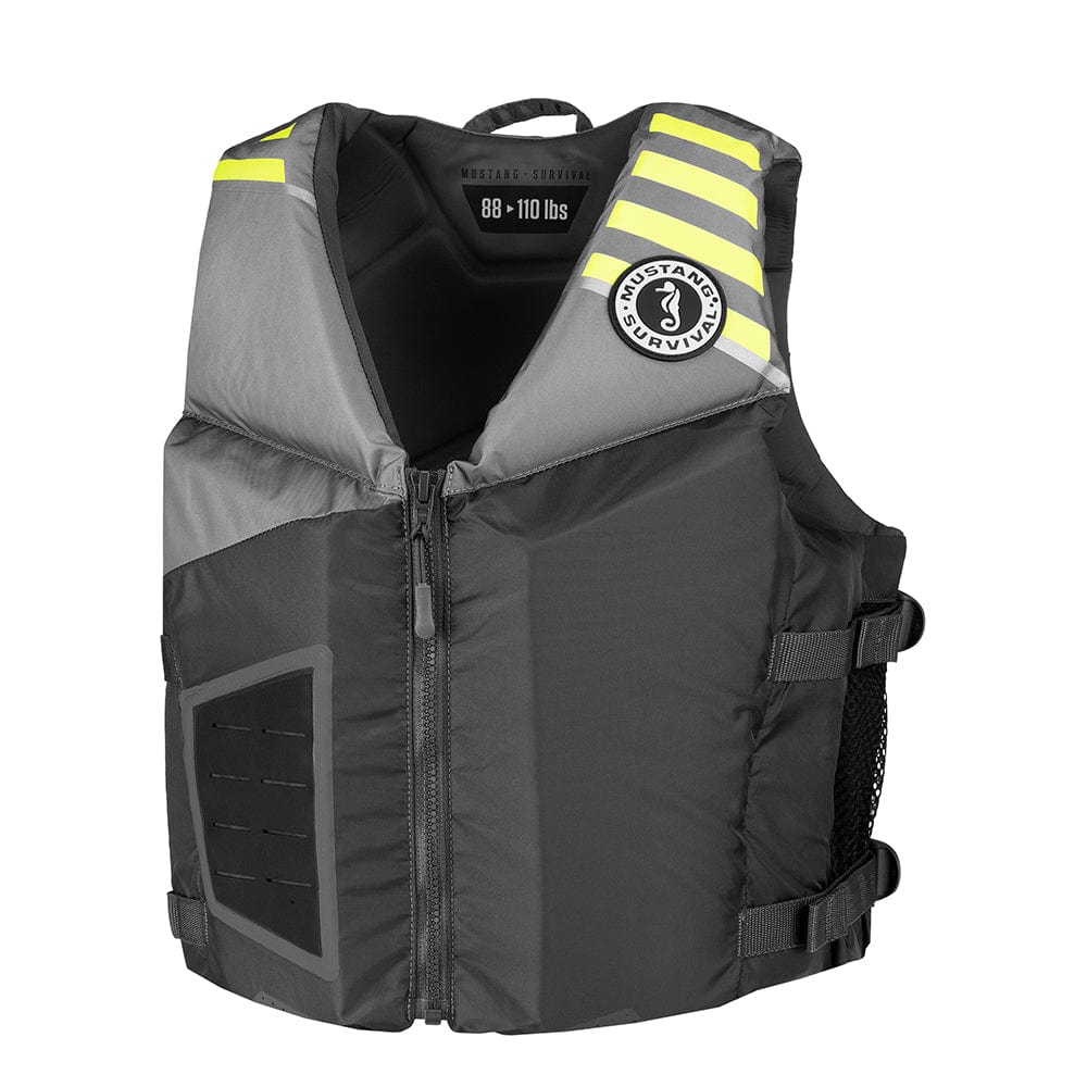 Mustang Survival Personal Flotation Devices Mustang Rev Young Adult Foam Vest - Grey/Light, Grey-Fluorescent Yellow/Green [MV3600-270-0-206]