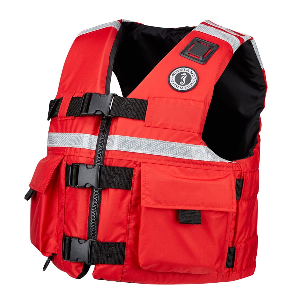 Mustang Survival Personal Flotation Devices Mustang SAR Vest w/SOLAS Reflective Tape - Red - Medium [MV5606-4-M-216]