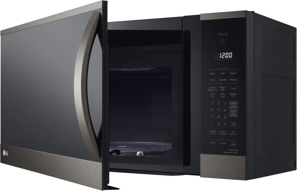 LG - 1.8 cu. ft. Smart Over the Range Microwave Oven with EasyClean in PrintProof Black Stainless Steel - MVEM1825D