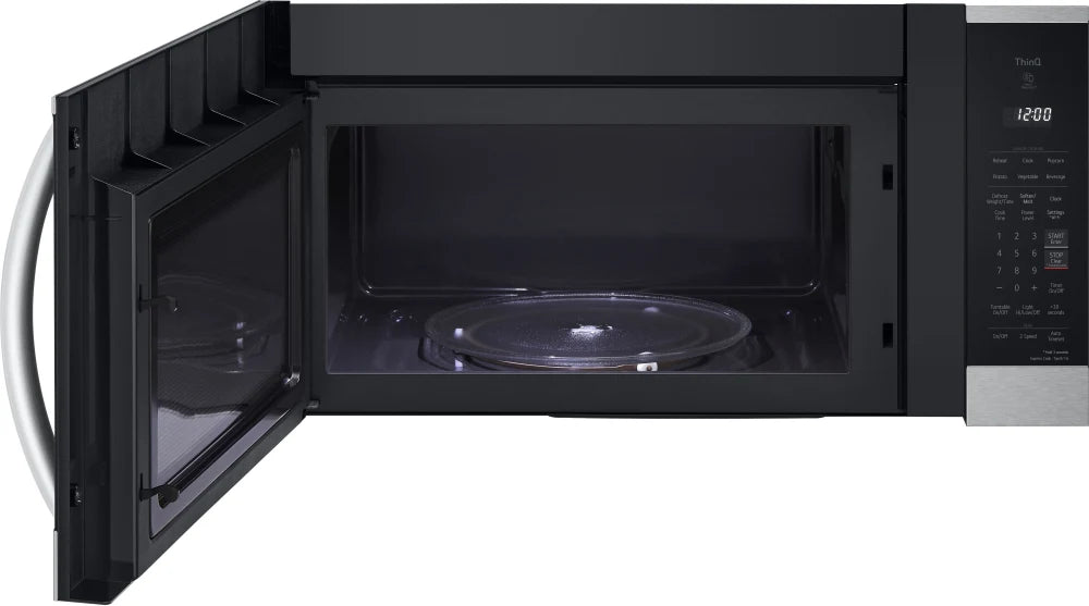 LG - 1.8 cu. ft. 30 in. W Smart Over the Range Microwave Oven with EasyClean in PrintProof Stainless Steel 1000-Watt - MVEM1825F