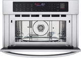 LG - 30 in. Width 1.7 cu. Ft. Smart Stainless Steel Built-In Microwave and Speed Oven with Convection and Air Fry - MZBZ1715S