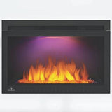 Napoleon Built-In Electric Fireplace Cinema™Glass Electric Fireplace, Glass Front, Powder Coated Black Finish