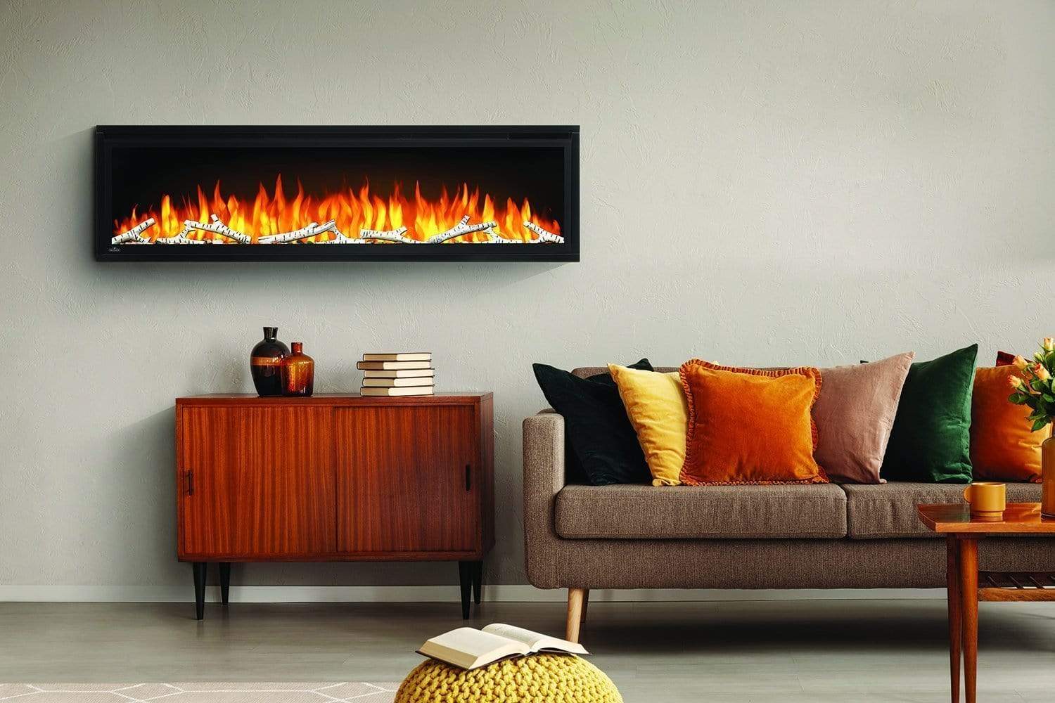 Napoleon Built-In Electric Fireplace Entice™ Electric Fireplace, Glass Front, Black
