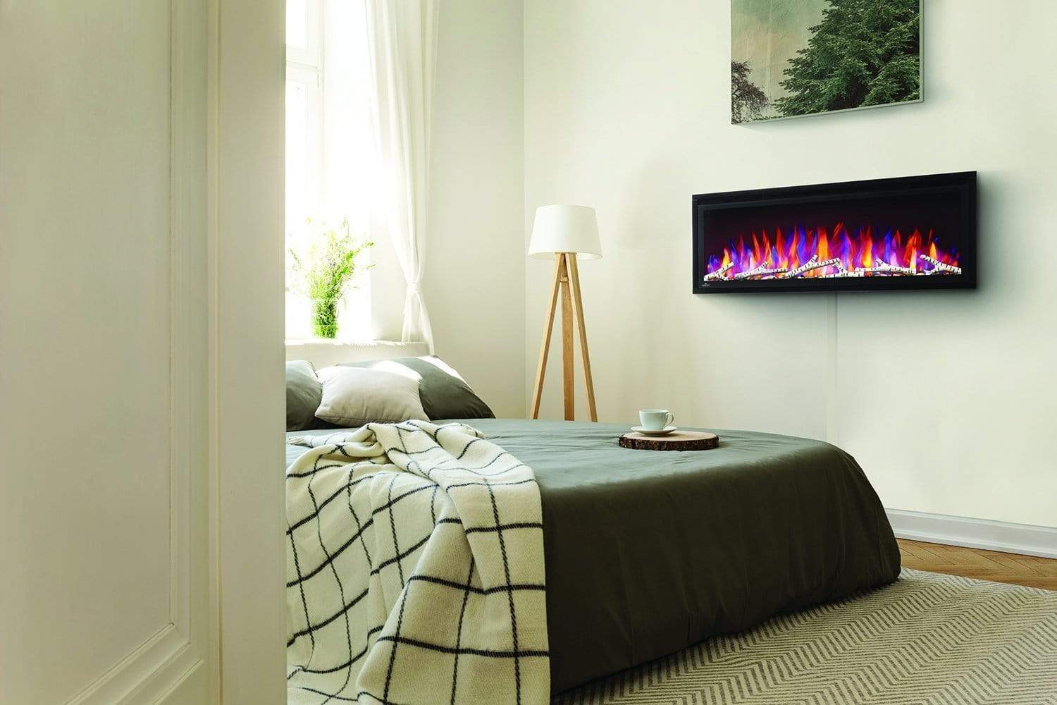Napoleon Built-In Electric Fireplace Entice™ Electric Fireplace, Glass Front, Black
