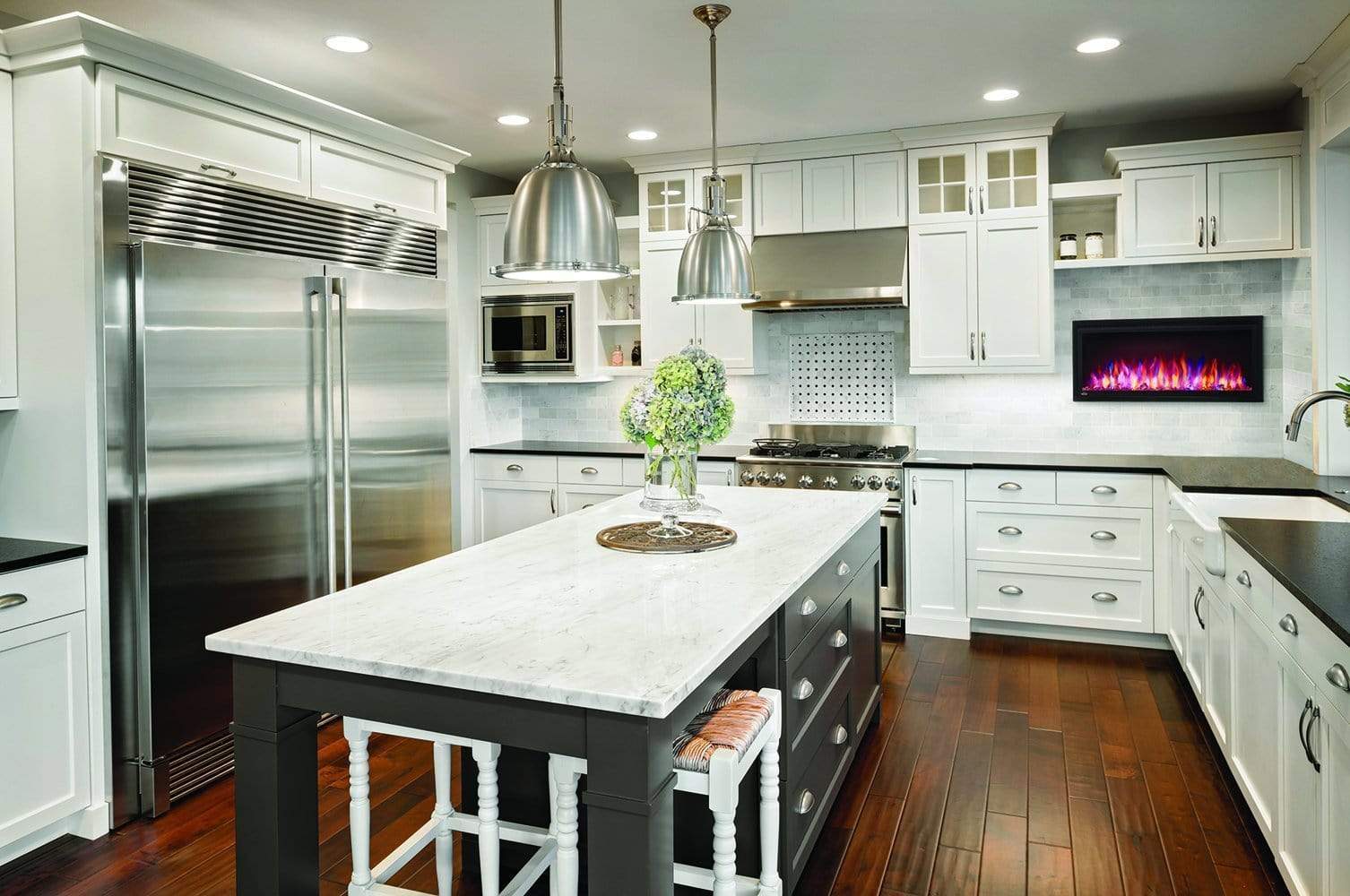 Napoleon Built-In Electric Fireplace Entice™ Electric Fireplace, Glass Front, Black