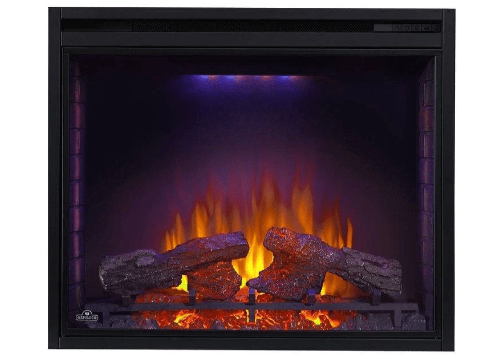 Napoleon Electric Fireplace 33 Ascent ™ Electric Fireplace, Glass Front, Powder Coated Black Finish