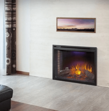 Napoleon Electric Fireplace Ascent ™ Electric Fireplace, Glass Front, Powder Coated Black Finish