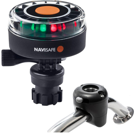 Navisafe Navigation Lights Navisafe Navilight 2NM Tricolor w/Navimount Base  Rail Mount - Black [340KIT]