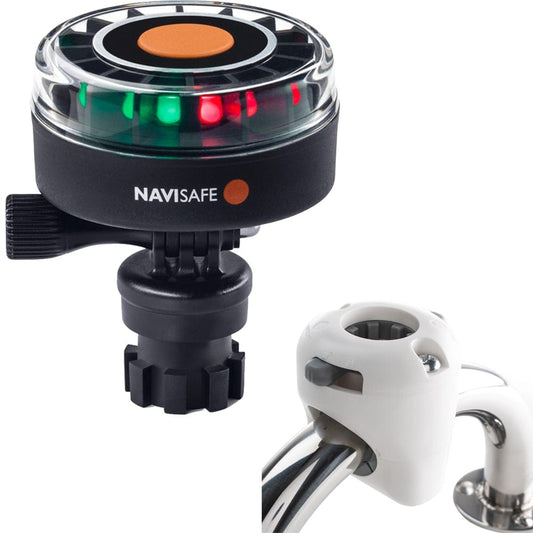 Navisafe Navigation Lights Navisafe Navilight 2NM Tricolor w/Navimount Base  Rail Mount - White [340KIT3]