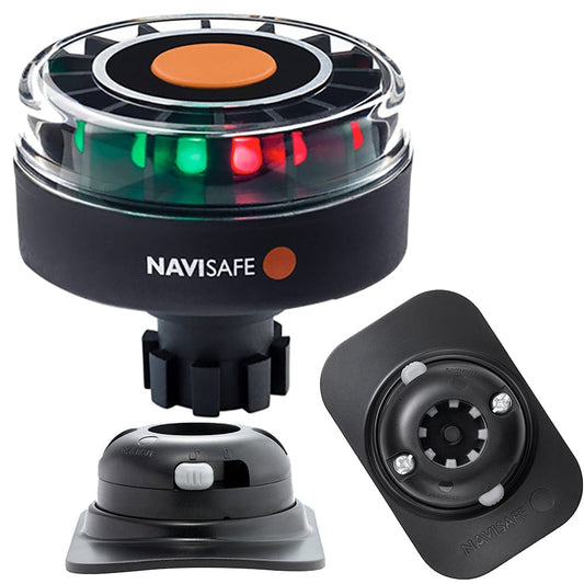 Navisafe Navigation Lights Navisafe Navilight Tricolor 2NM w/Navibolt Base  RIB Mount - Black [342KIT2]