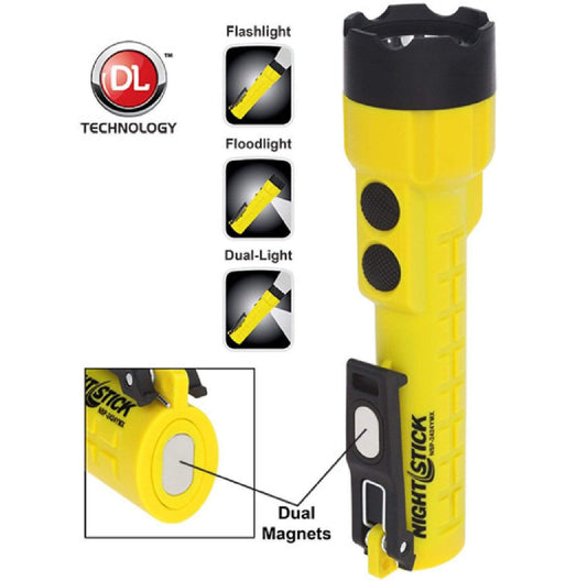 Nightstick Lights : Handheld Lights Nightstick X-Series Dual-Light w-Dual Magnets Yellow Body