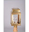 Northeastern Lantern Wall Mount Concord 3 Light 20 inch Dark Brass Post Mount in Clear Glass, No Chimney, Candelabra