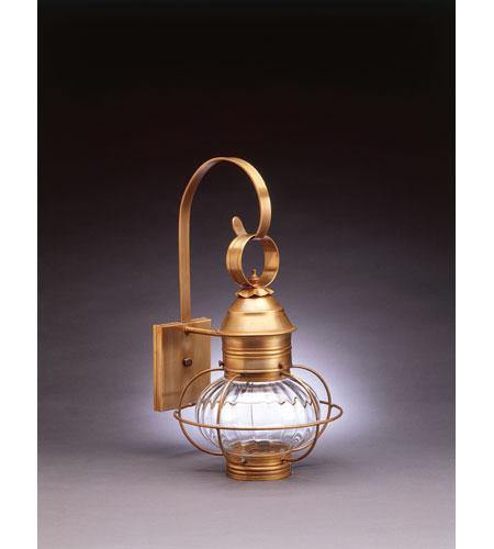 Northeastern Lantern Wall Mount Onion 1 Light 19 inch Antique Brass Outdoor Wall Lantern in Optic Glass Scroll