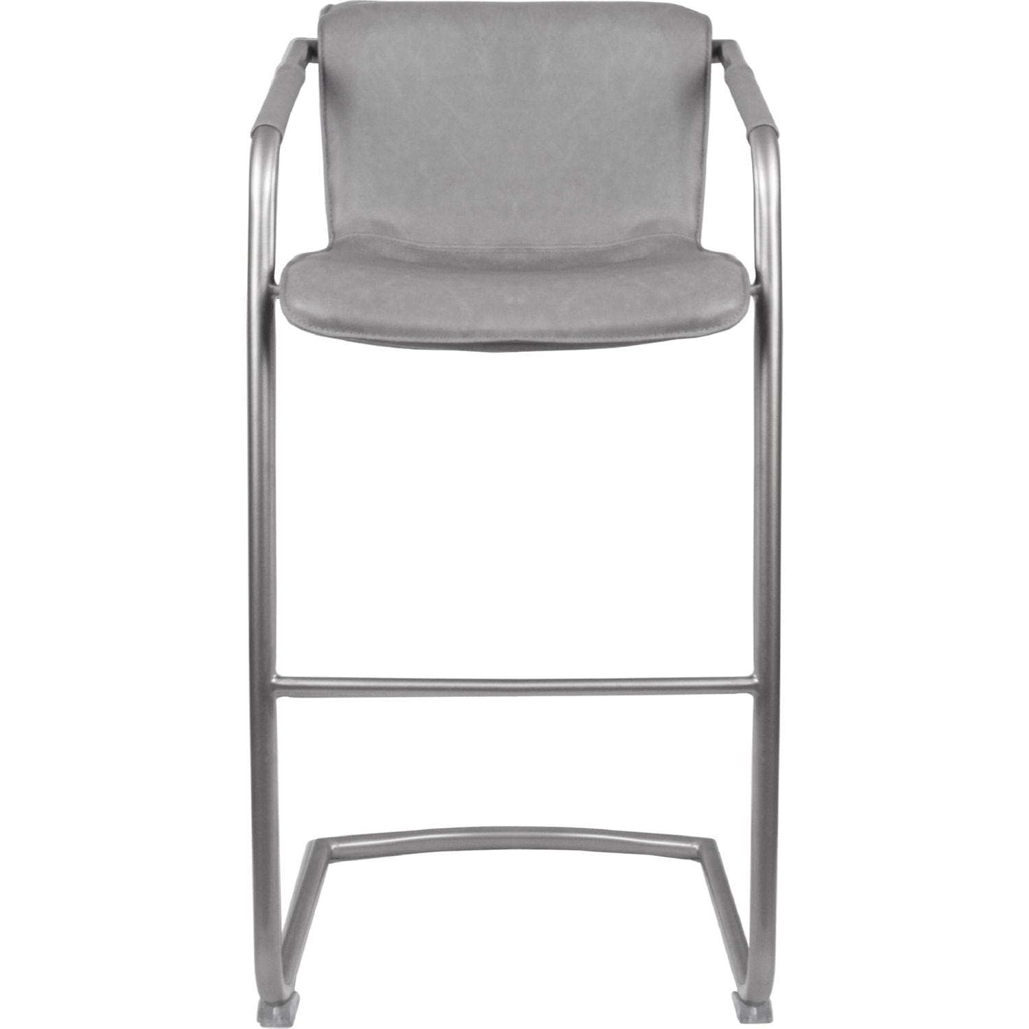 NPD Barstool Antique Graphite Gray NPD - Indy PU Bar Stool w/ Arms Rubbed Gold Frame | 1060003-215