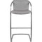 NPD Barstool Antique Graphite Gray NPD - Indy PU Bar Stool w/ Arms Rubbed Gold Frame | 1060003-215