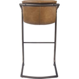 NPD Barstool NPD - Indy PU Bar Stool w/ Arms Rubbed Gold Frame | 1060003-215