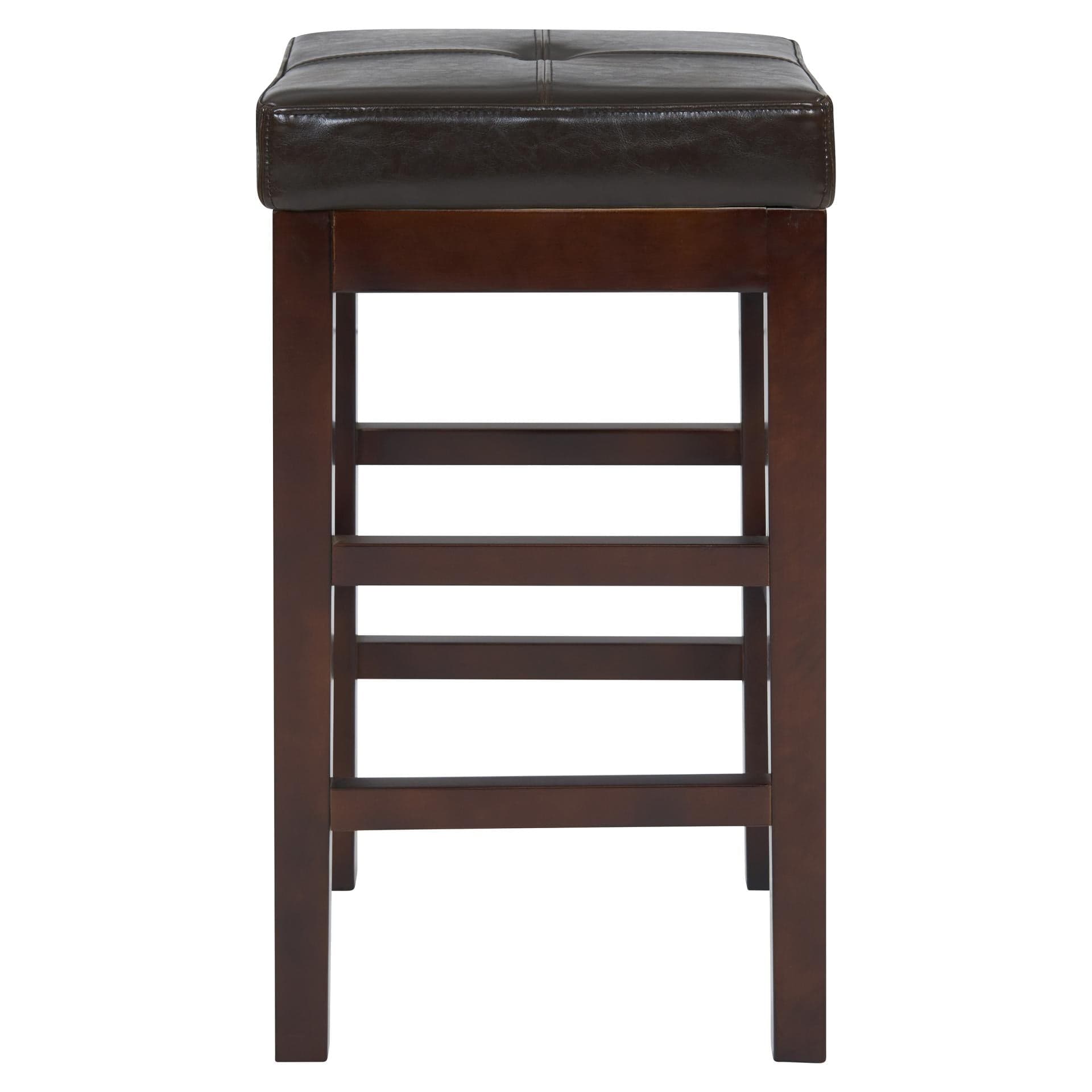 NPD Barstool NPD - Valencia Backless Leather Counter Stool, Brown | 108627-01