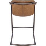 NPD Furniture NPD - Indy PU Counter Stool w/ Arms Rubbed Gold Frame | 1060004-21X
