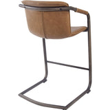 NPD Furniture NPD - Indy PU Counter Stool w/ Arms Rubbed Gold Frame | 1060004-21X