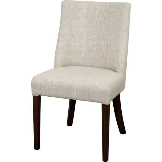 NPD Furniture NPD - New Paris Fabric Dining Side Chair Dark Brown Legs, Rice | 398236-RI-DB