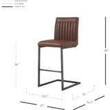 NPD Furniture NPD - Ronan KD PU Counter Stool, Antique Cigar Brown | 1060008-215