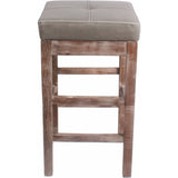 NPD Furniture NPD - Valencia Bonded Leather Counter Stool Drift Wood Legs,
Vintage Gray | 108627B-V04