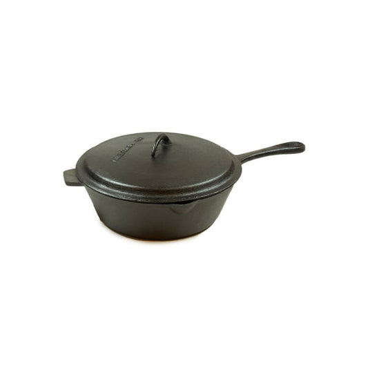 Old Mountain Camping & Outdoor : Cooking Old Mountain 3 Qt Deep Fry Skillet with Lid 10.5 in X 3 in