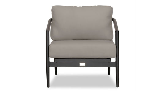 Harmonia Living - Olio Club Chair - Black/Carbon | OLIO-BK-CO-CC